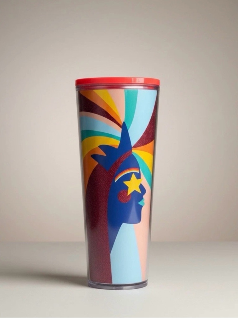 Starbucks Rainbow Pride Siren Tumbler 24oz Venti Cold Cup w/ Lid No Straw